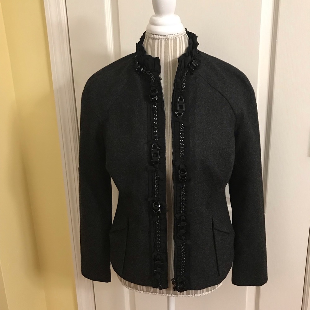 Magaschoni Collection Wool Cashmere Blend Jacket